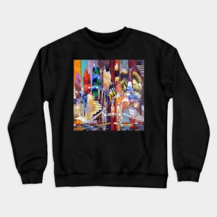 City of London Skyline Abstract Painting 800 Crewneck Sweatshirt